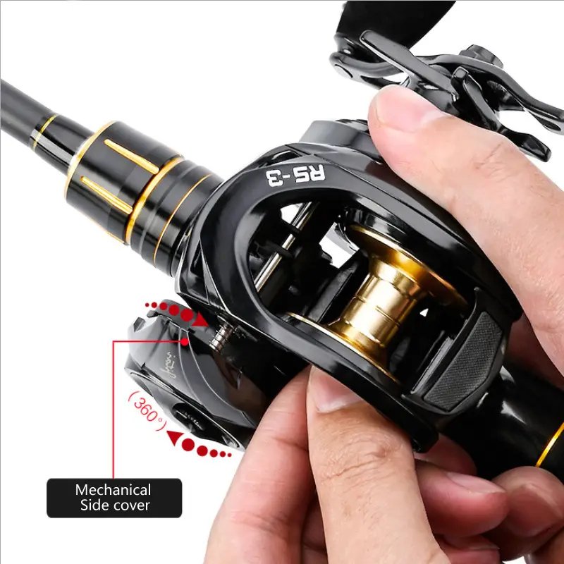 8KG Max Drag Mechanical Side Cover Design Baitcasting Reel 7.3:1Gear Ratio 10+1BB Fishing Wheel 4 Colors Available Casting Reel