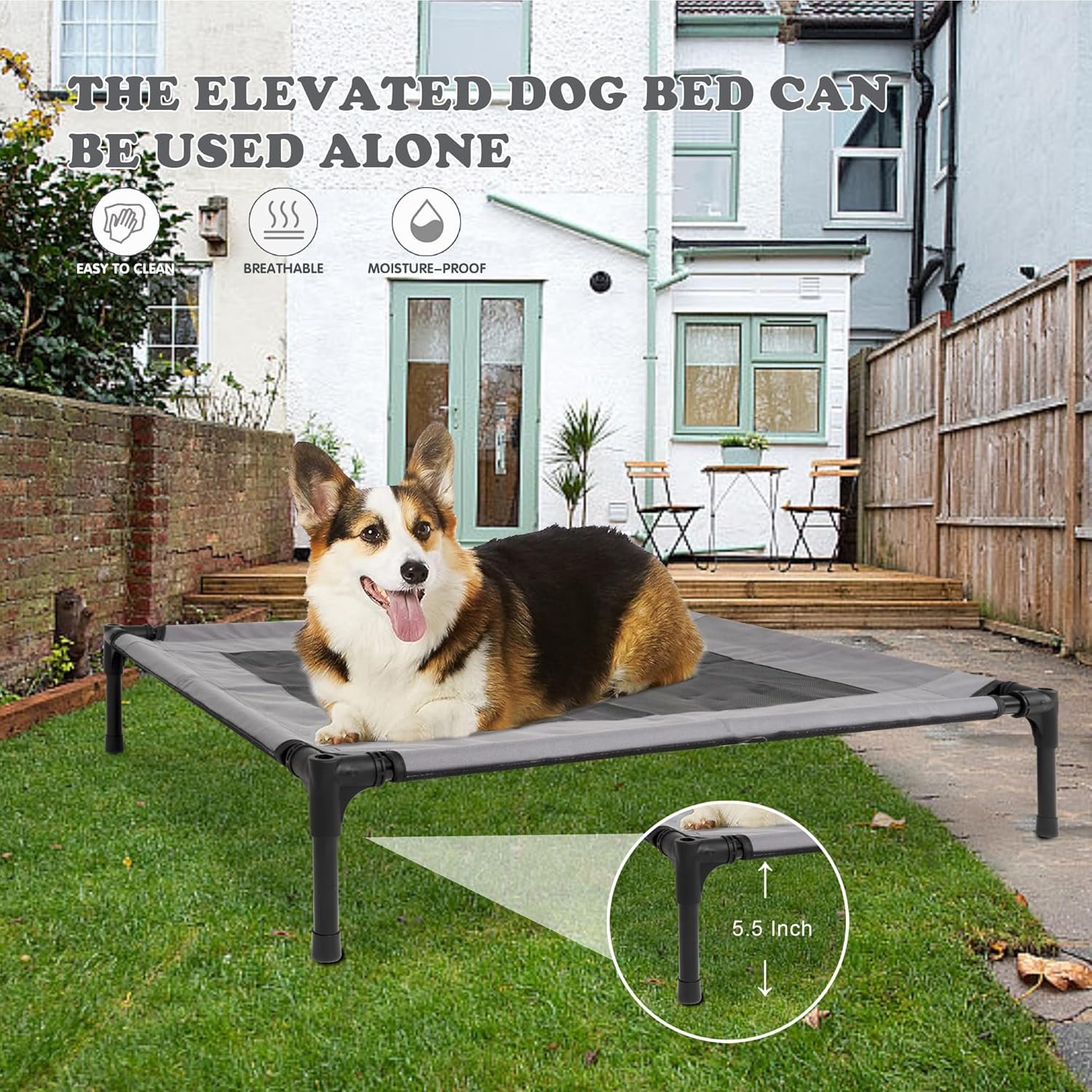 Large Elevated Dog House With Door Extra Large Dog Houses With Removable Cover XL Dog Shelters for Outside