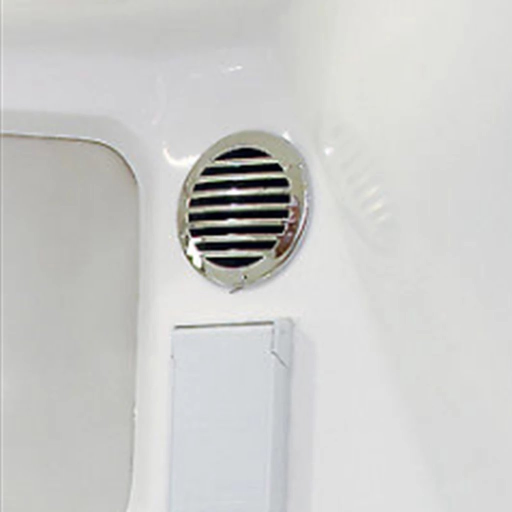 3 Inch Rong Louvered Vents RV Boat Marine Hull Air Vent Grill Cover 316 Stainless Steel+Plastic Marine Boat Accessories