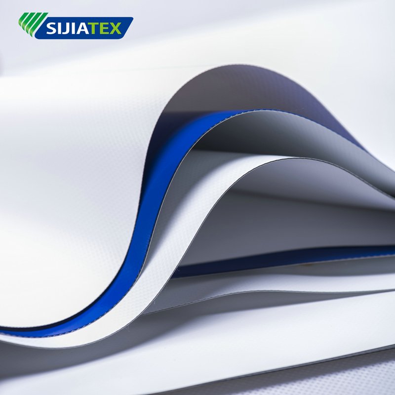 PVC Fabric Truck Cover/Tent Material Windproof Flame Retardant Industrial Tarpaulin Roll Coated Fabric