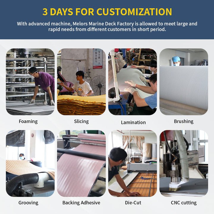 Premium Pure Material 6mm Thickness Free Logo Design Rich Color Choices Foam EVA Boat Decking