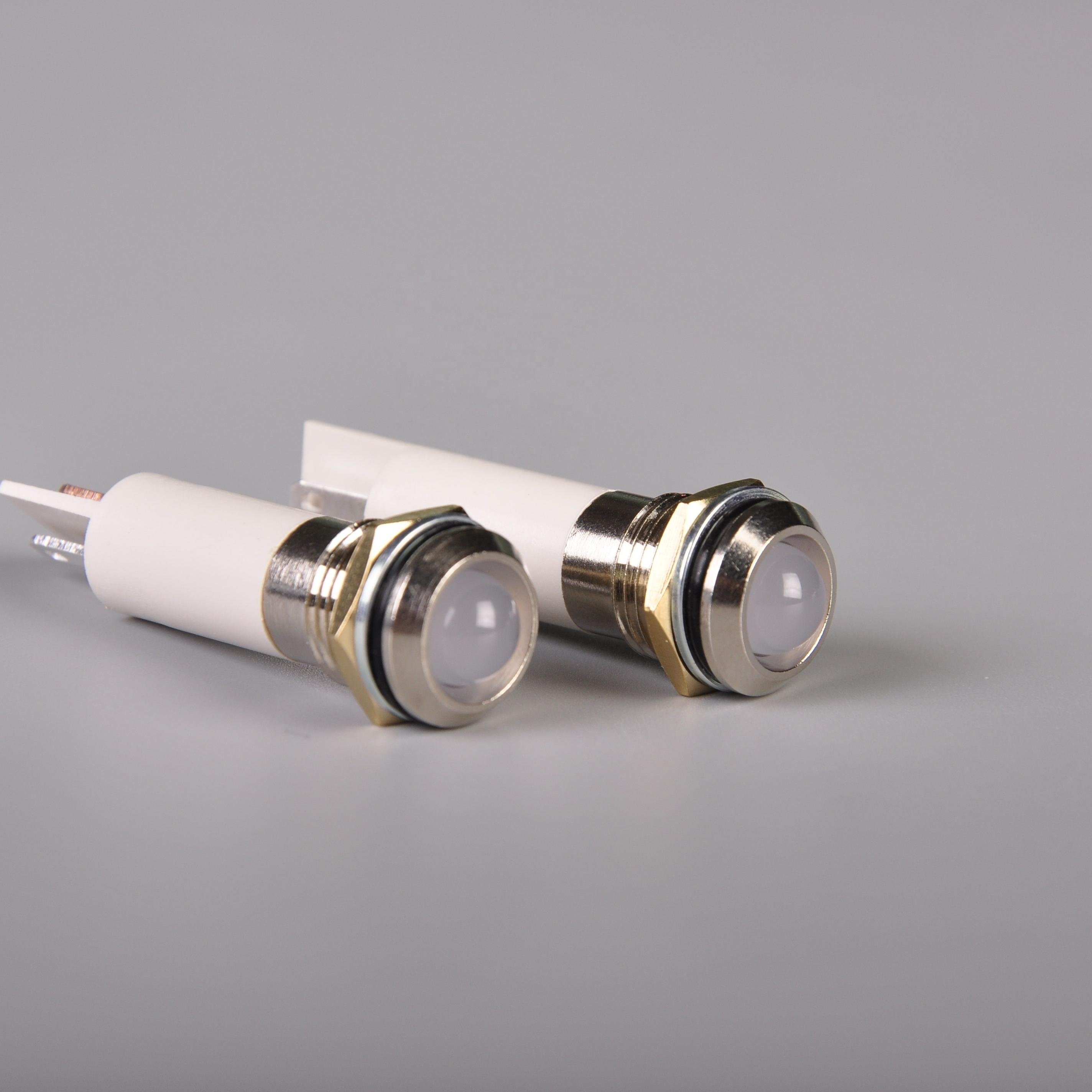 12mm Waterproof IP67 Metal Indicator Light High Brightness Pilot Lamp LED for Car Boat Motorbike