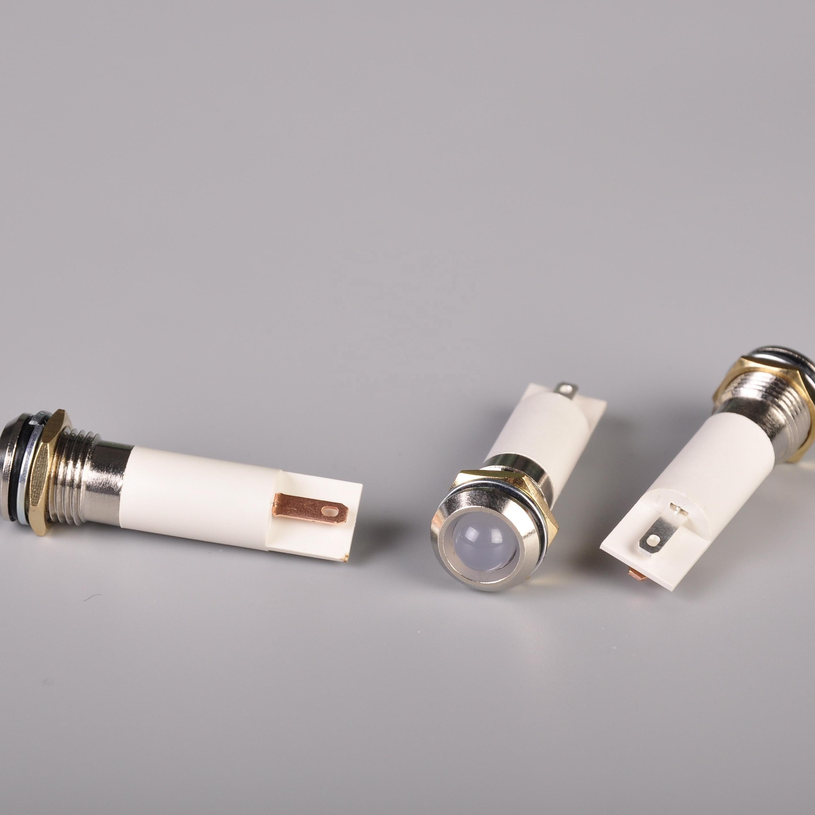 12mm Waterproof IP67 Metal Indicator Light High Brightness Pilot Lamp LED for Car Boat Motorbike
