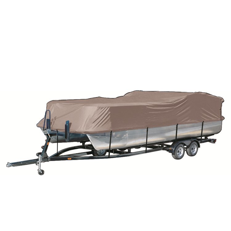 NHCX Fits Length 17' 18' 19' Waterproof Gray UV-protector Universal Trailerable Boat Cover Inflatable Pontoon Boat Cover