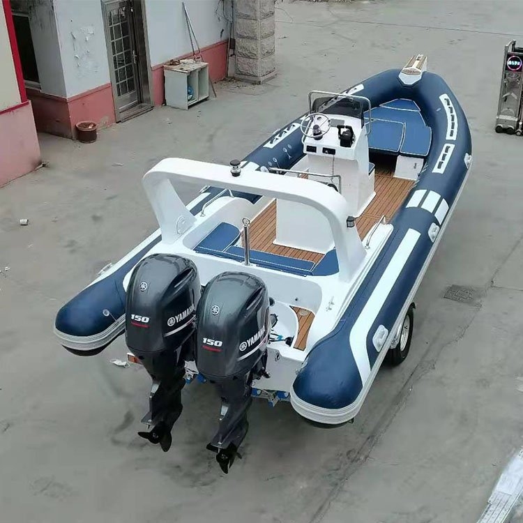 RIB760 Rigid Luxury Sailing Inflatable Boat Fibereglass Hull Yacht Wiht High Quality Ce c