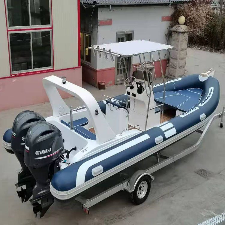RIB760 Rigid Luxury Sailing Inflatable Boat Fibereglass Hull Yacht Wiht High Quality Ce c