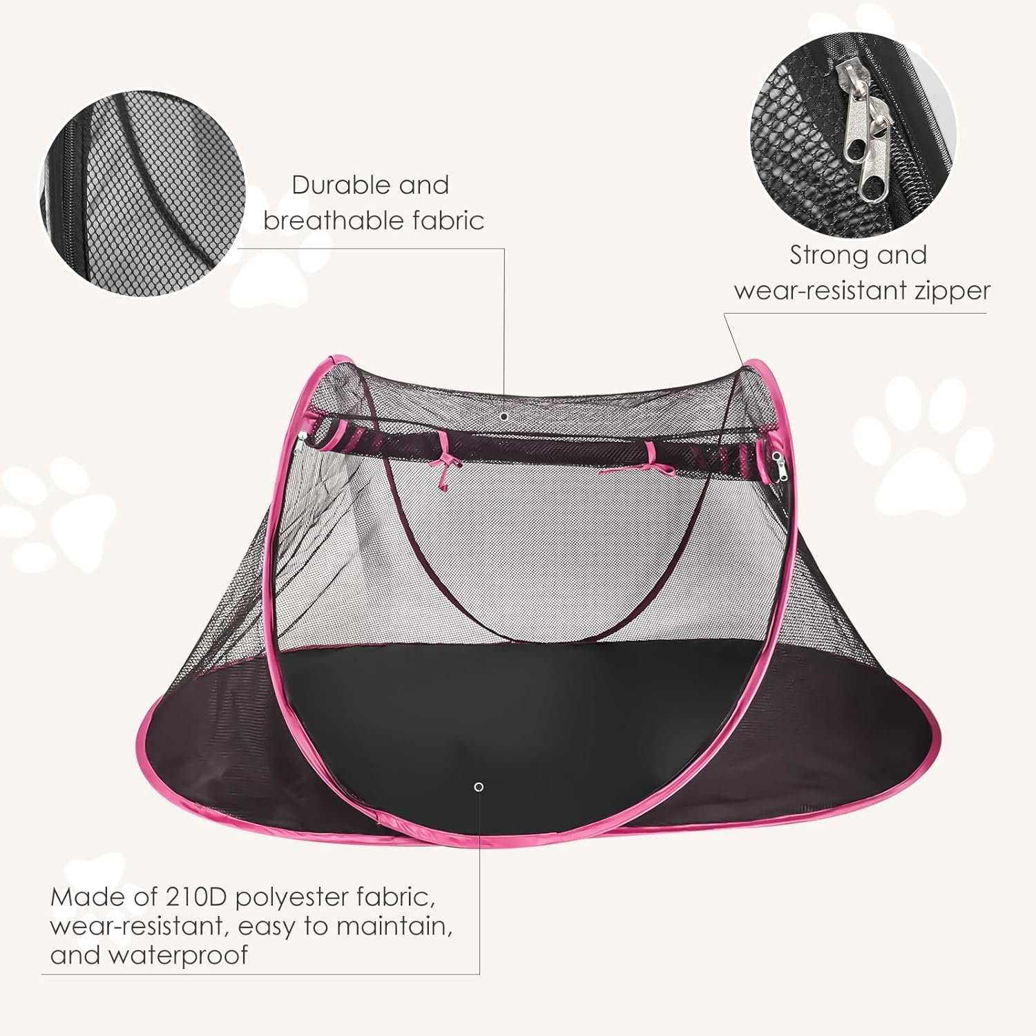 Outdoor Large Space Portable Cat Tent Puppy Pet Enclosure Tent