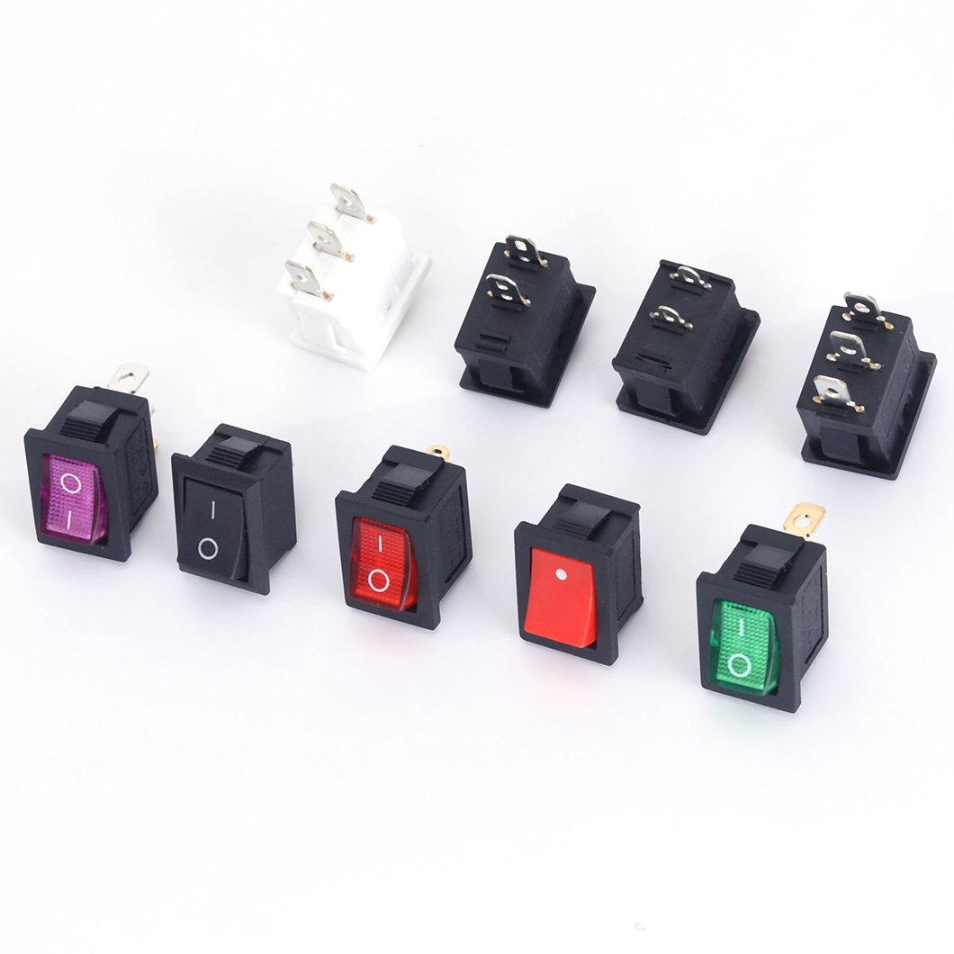 Hot Selling Rocker Switches KCD1 10A 125VAC 6A 250VAC Square Shape On-off 2pin Opening Panel 19.2*13