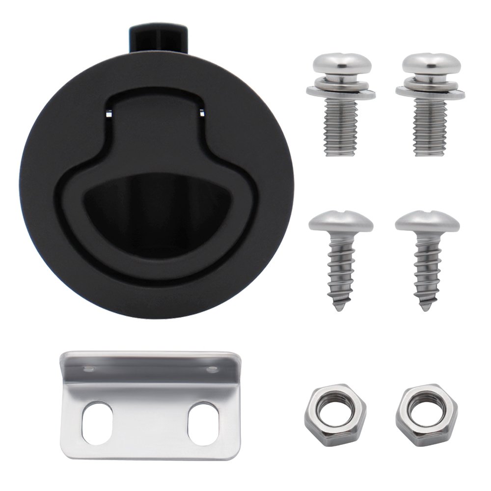 Round Pull Lock Marine Hatch Cover Latch for RV Cabinet Door Drawer on Ship Deck
