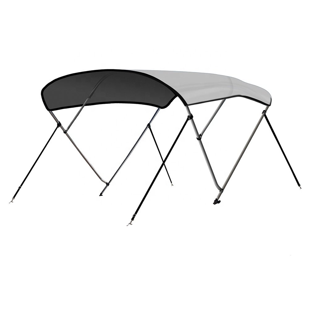 4 Bow 600D Polyester Aluminum Different Colors Boat Bimini Top Cover with Rear Support Poles