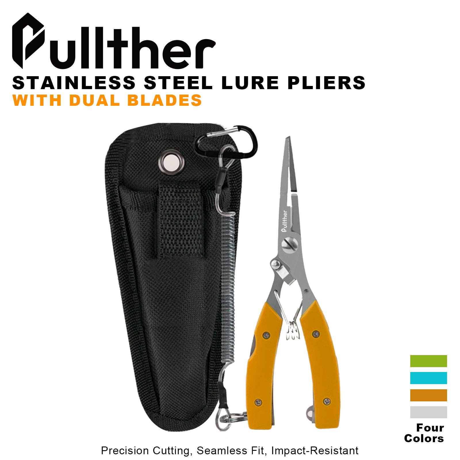 Made in China, Stainless Steel Fishing Tools, Saltwater Scissor Fishing Tongs with Protective Cover and Hanging Rope