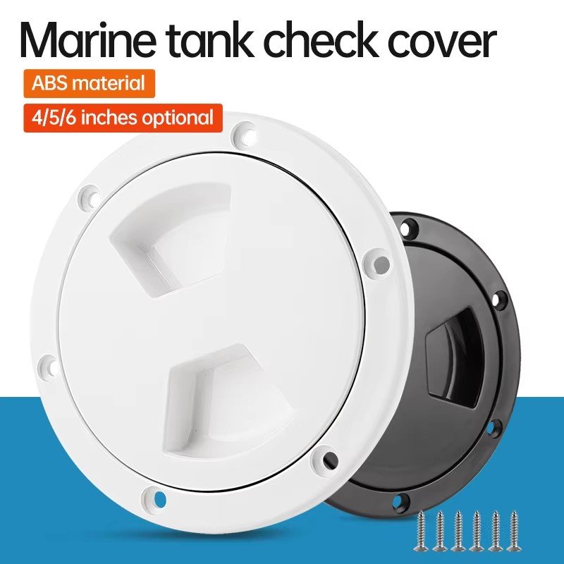 Marine Round Deck Hatch ABS Plastic Anti-slip Handhole Hatch Cover 4/5/6 Inch