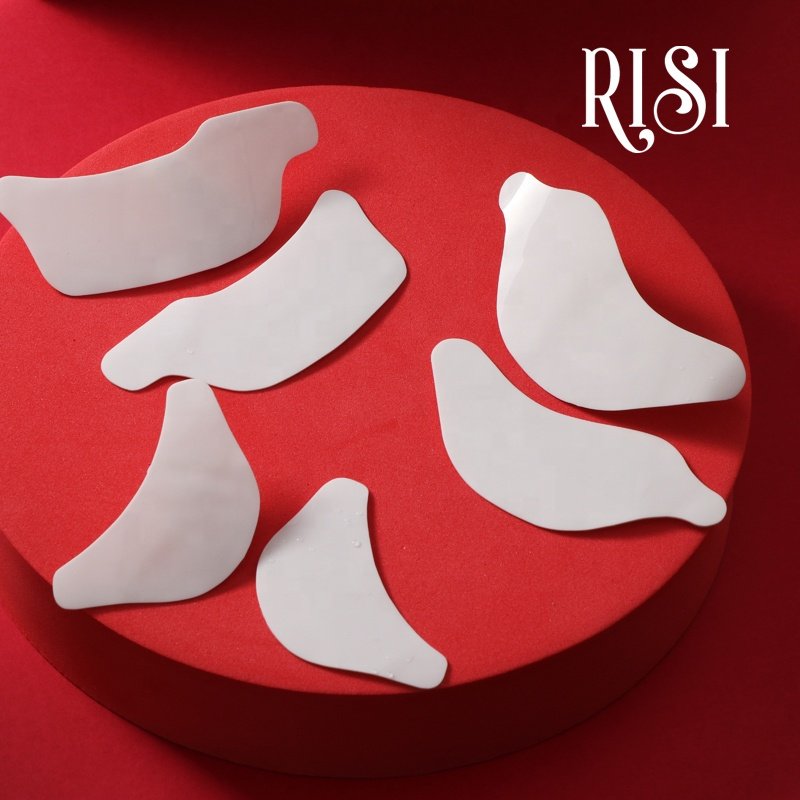 RISI Reusable Lash Eye Patches Washable Boat/Maple Leaf/Moon Shape Patch Lashes Offer Private Label Lash Silicon Patch
