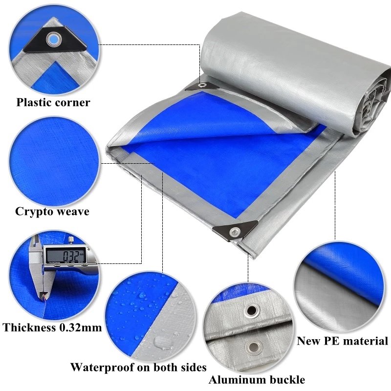 Garden Plant Shed Boat Car Truck Cover Tarps PE Tarpaulin Rainproof Outdoor Other Fabric Waterproof Canvas Woven Tarp Waterproof