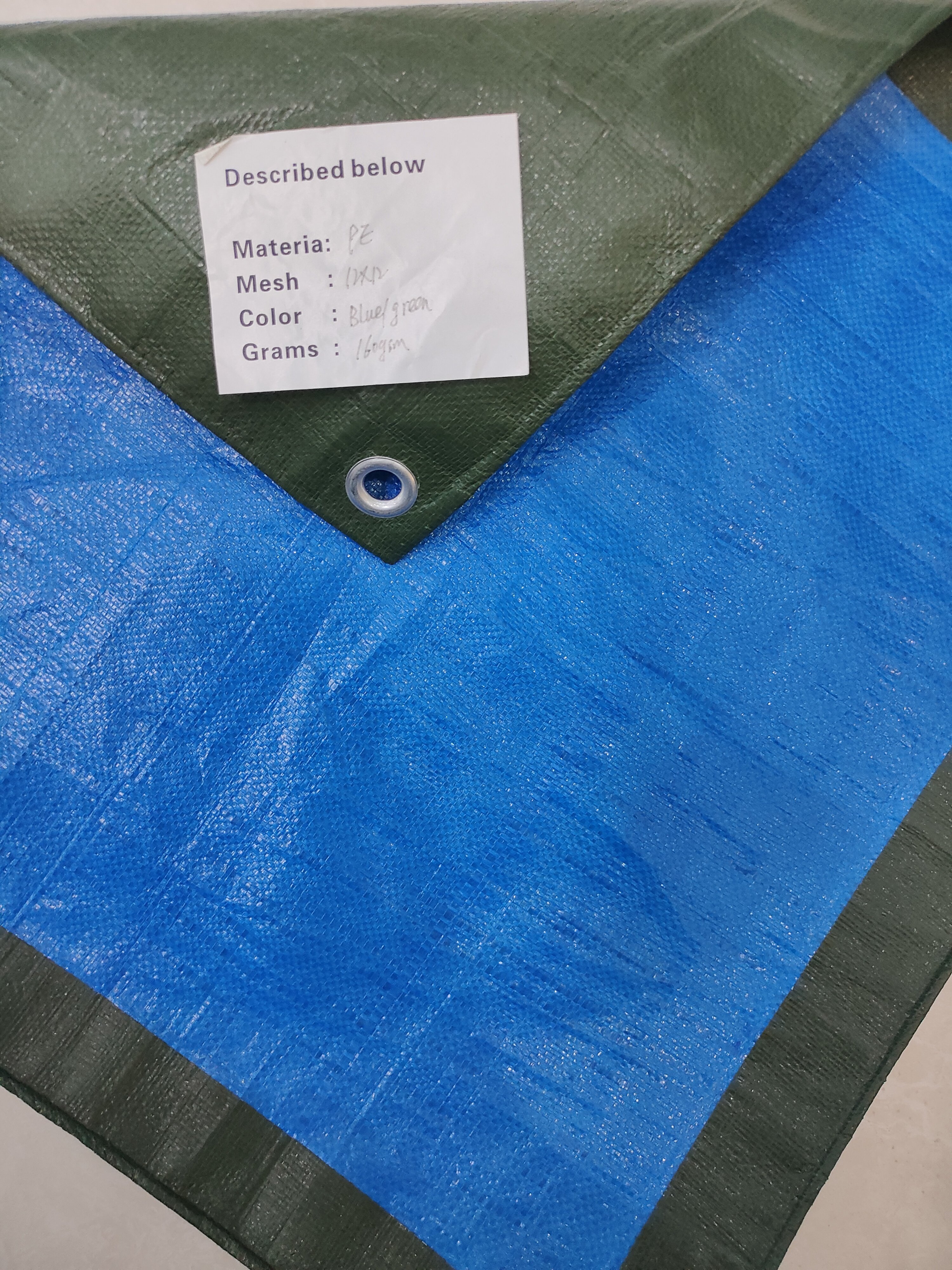 Blue Green Greenhouse Waterproof Roofing Cover Poly Tarps Pe Tarpaulin for Truck/Boat/Tent