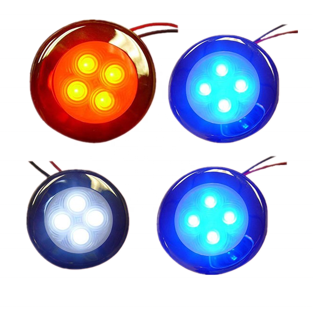 Marine Accessories Manufacturer Marine 4-LED Accent and Courtesy Light with Interchangeable Covers