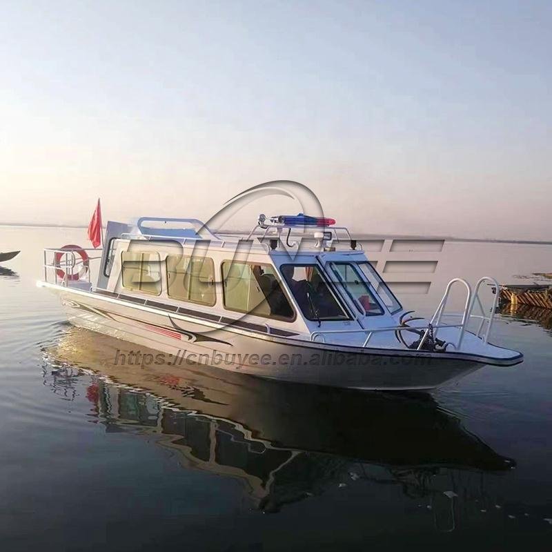 Multi-Purpose 14 Passengers Rigid Hull Safety Leisure Boat Full Covered Cabin Aluminum Boat Water Sport Equipment