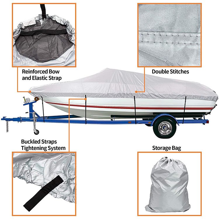 12 14 Inch Boat Cover Fabric Waterproof 600D Marine Grade Polyester Canvas Universal Boat Cover
