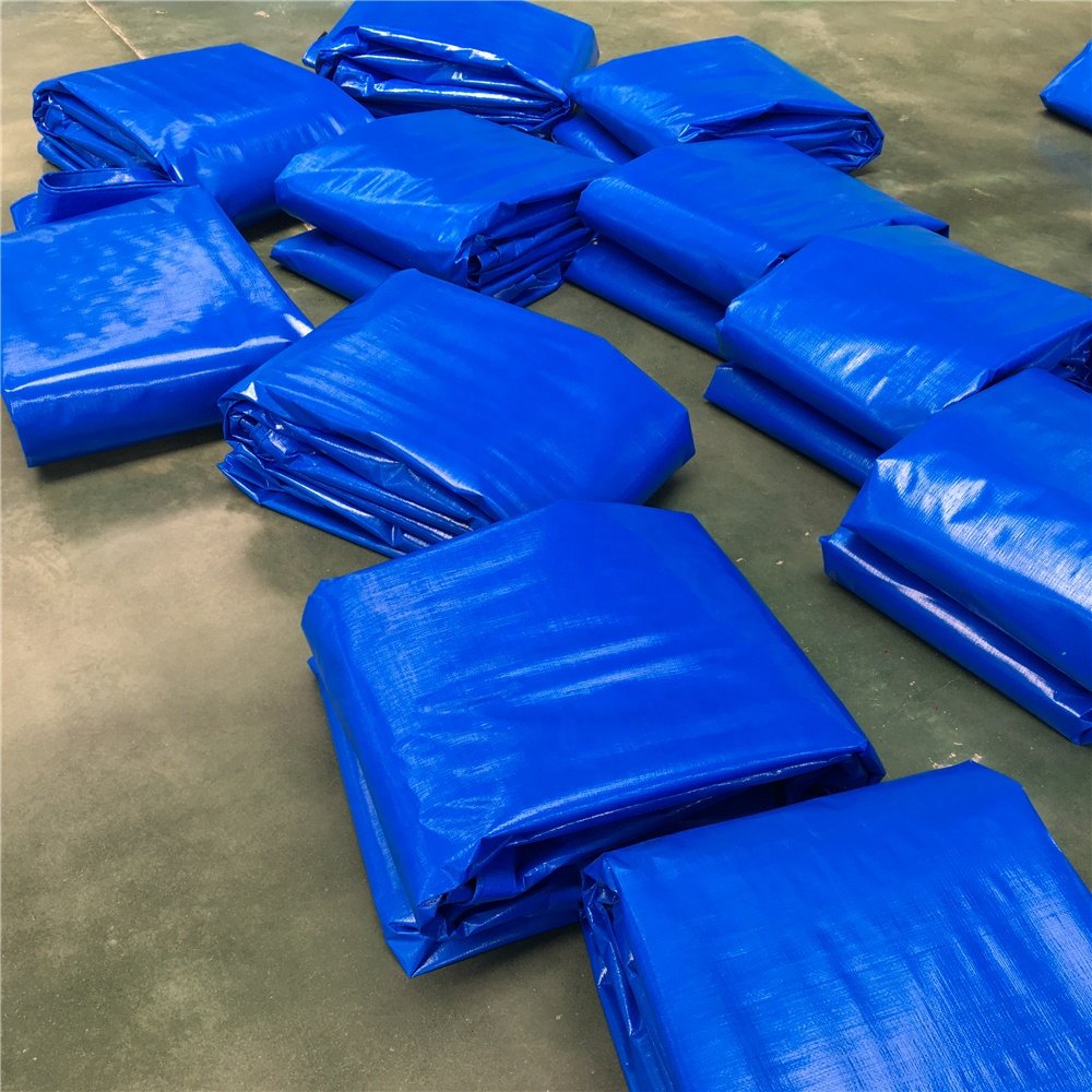 China Factory Price Blue Heavy Duty Tarpaulin Lightweight PE Waterproof Tarps Ground Sheet Cover