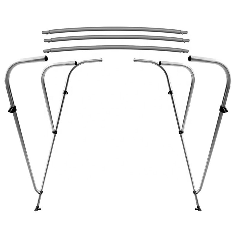 Marine-Grade 600D 3 Bow Bimini Top Cover in Different Size with Rear Support Poles for Boats