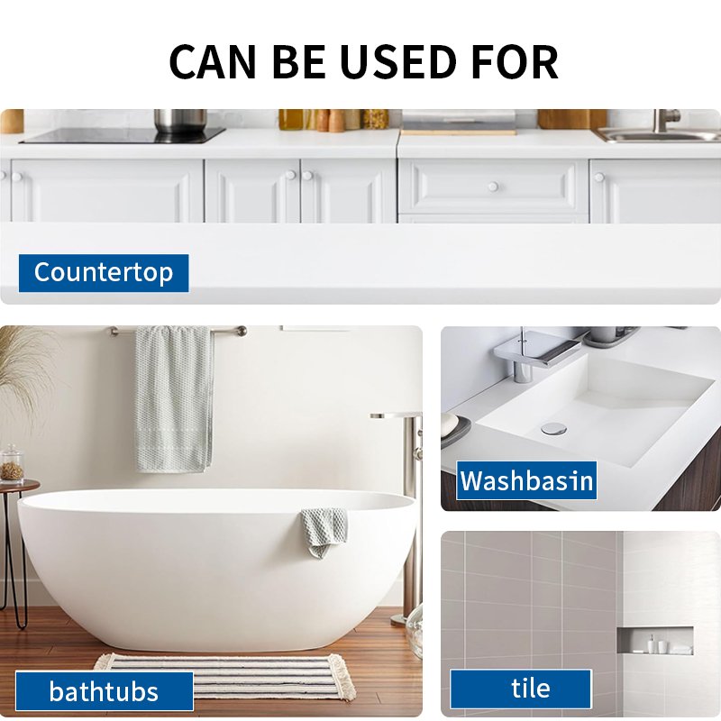 One Coat Paint Magnolia Satin Tub and Tile Paint Easy Cover Sink Bathroom Tile Paint Kit Semi-Gloss White