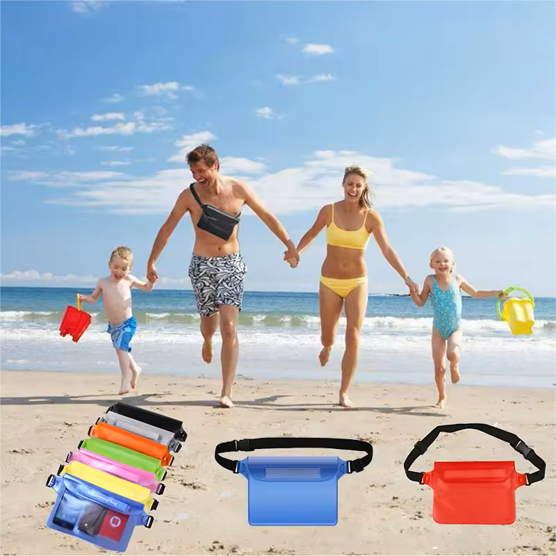 Waterproof Swimming Bag Ski Drift Diving Shoulder Waist Pack Bag Underwater Mobile Phone Bags Case Cover for Beach Boat Sports