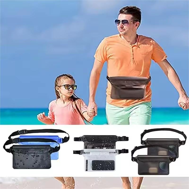 Waterproof Swimming Bag Ski Drift Diving Shoulder Waist Pack Bag Underwater Mobile Phone Bags Case Cover for Beach Boat Sports