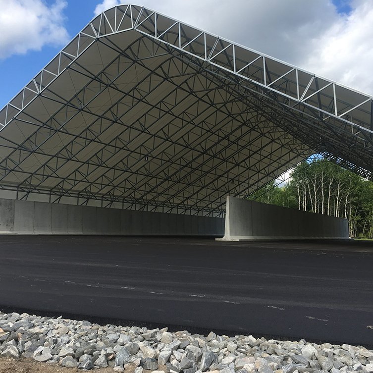 In Stock Storage Tent Dome Fabric Building Double 0.55Kn Wind Snow Loading Hot Dip Truss