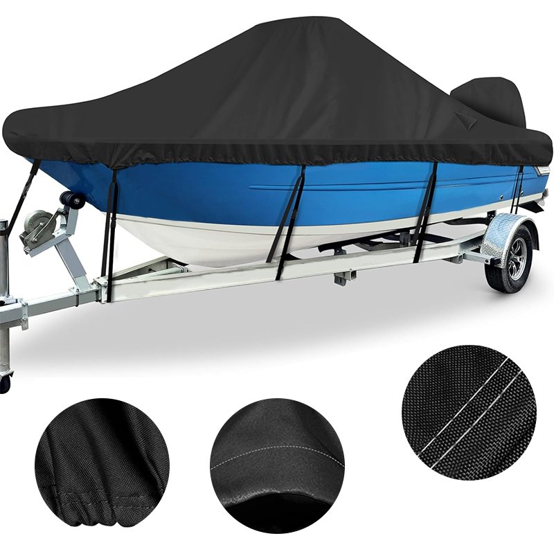Custom Anti-UV Boat Cover Durable 600D Polyester Waterproof Hail Protect Boat Cover