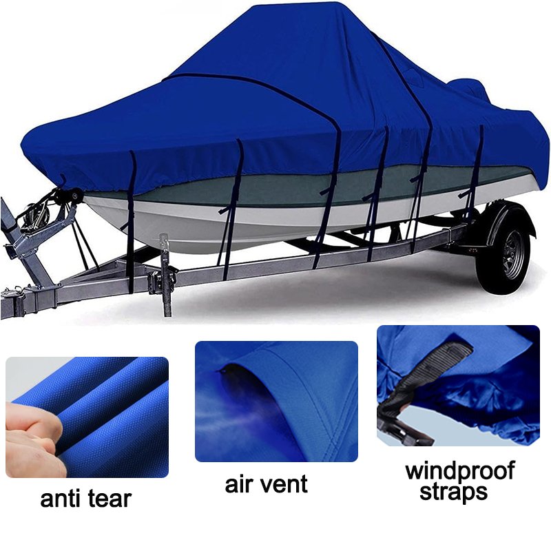 Wholesale Price Customized Size and logo Boat Cover Waterproof UV Proof Oxford Cloth Boat Cover