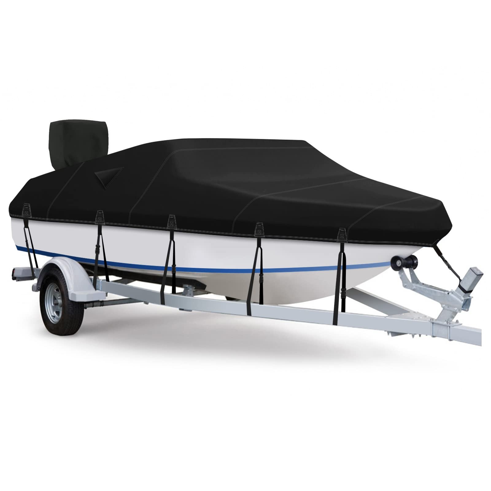 Custom Fit Boat Cover Heavy Duty 600D Boat Cover Top Yach Powerboat Cover
