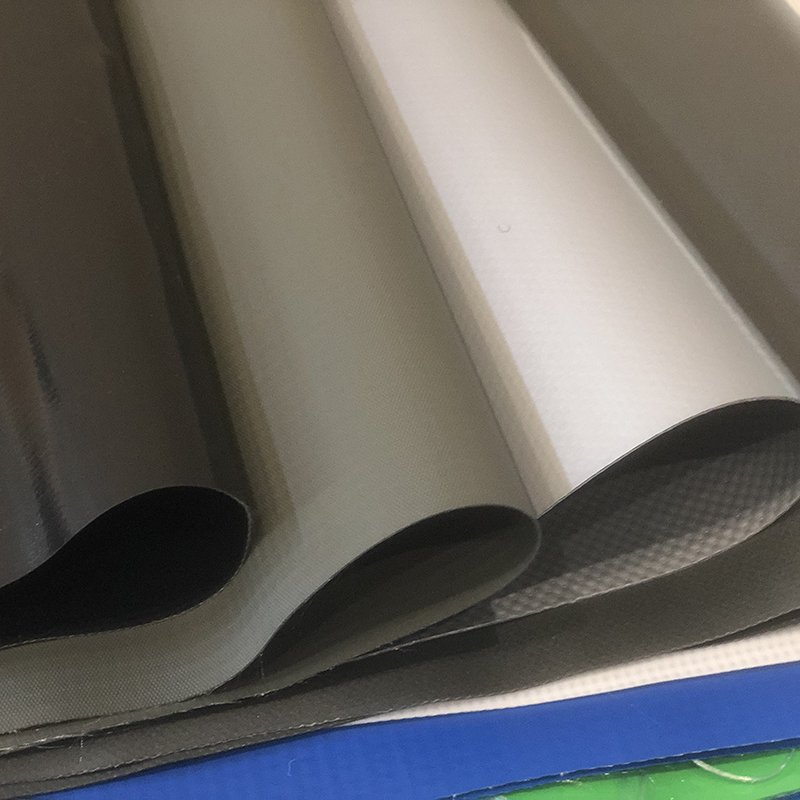 JLM Reinforced Waterproof Pvc Coated Polyester Tarpaulin Fabric Awning 600gsm Glossy