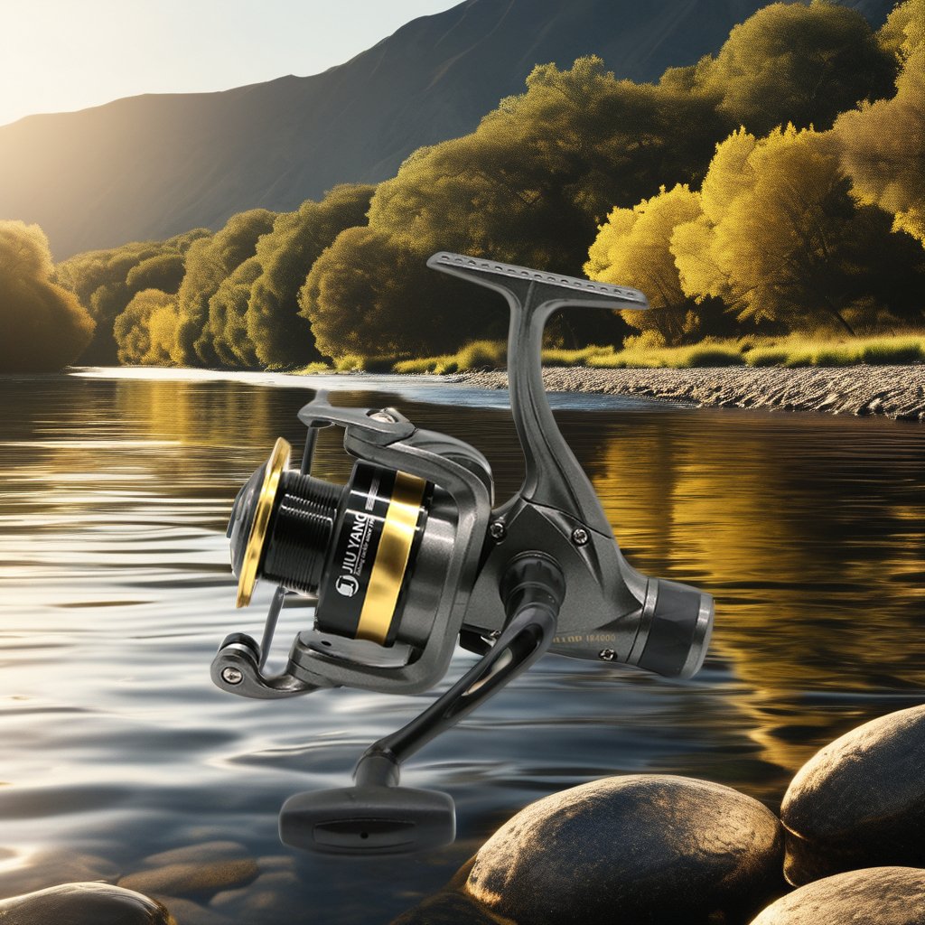 JR4000 Bicolor Left-Handed Sea Carp Trolling Fishing Reel Accommodates Bait for River Lake Stream Made Aluminium Nylon Graphite"