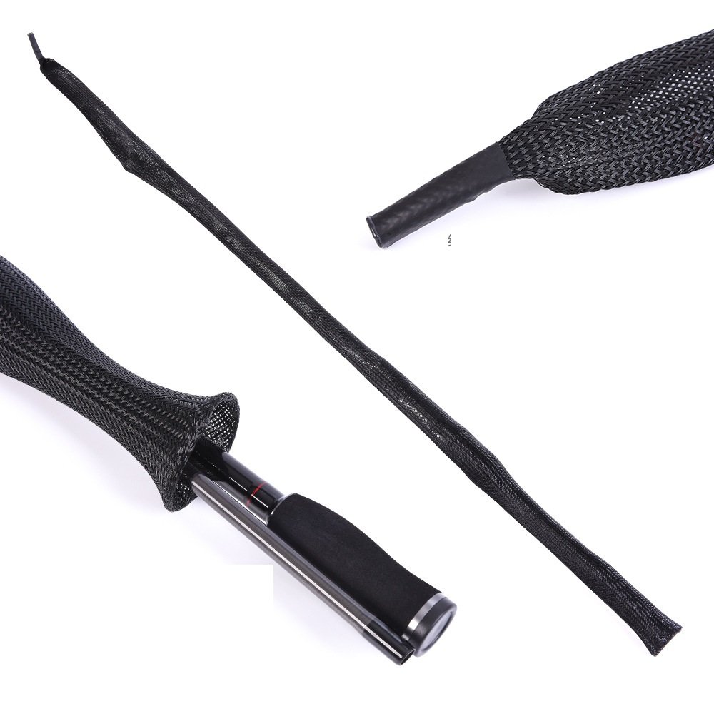 Net Retractable Fishing Rod Sleeve Expandable Sleeve Fishing Rod Protector for Fishing Rod