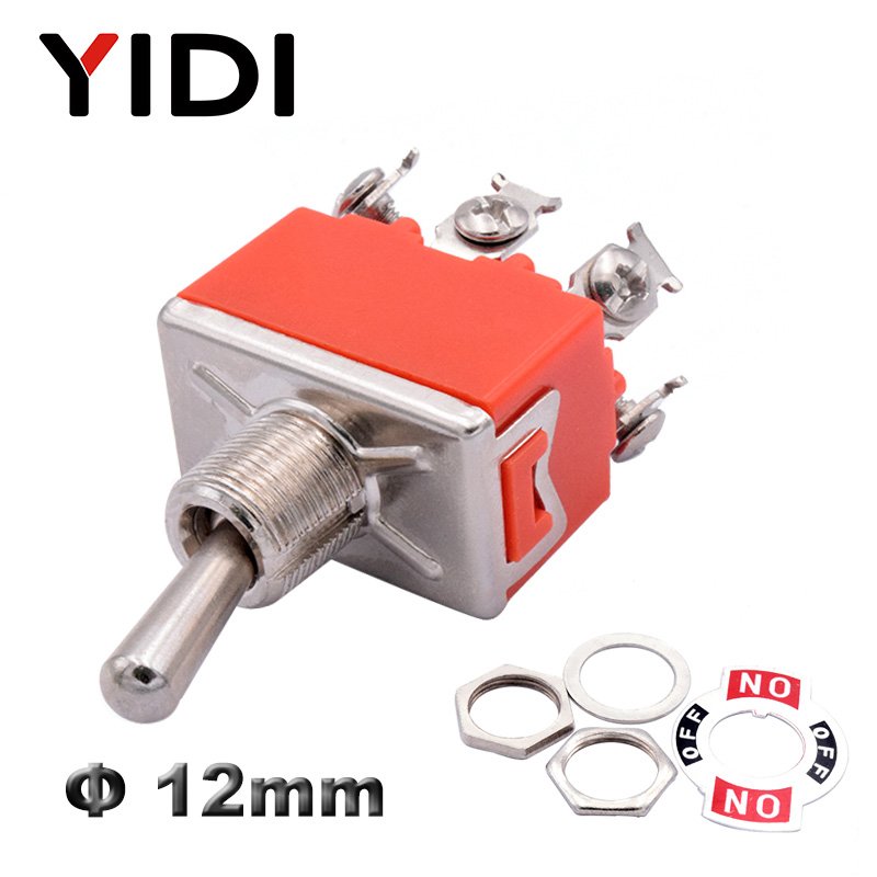 Electrical Industrial E-TEN 2 3 Position 3pin 6pin 15A 250V Boat Toggle Button Switch on Off on Screw Terminal SPDT DPDT Switch