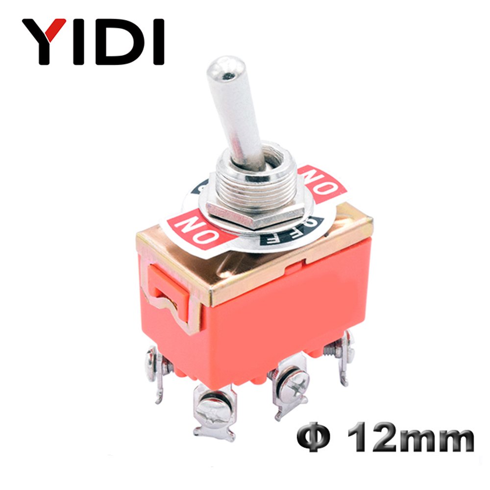 Electrical Industrial E-TEN 2 3 Position 3pin 6pin 15A 250V Boat Toggle Button Switch on Off on Screw Terminal SPDT DPDT Switch