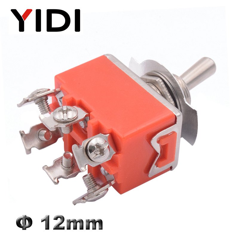 Electrical Industrial E-TEN 2 3 Position 3pin 6pin 15A 250V Boat Toggle Button Switch on Off on Screw Terminal SPDT DPDT Switch