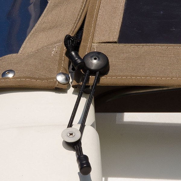 SNOWL Black Plastic Snap Fastener Nylon Shock Cord Cover Clip Stay Put Fastener for Boat Yacht Tent