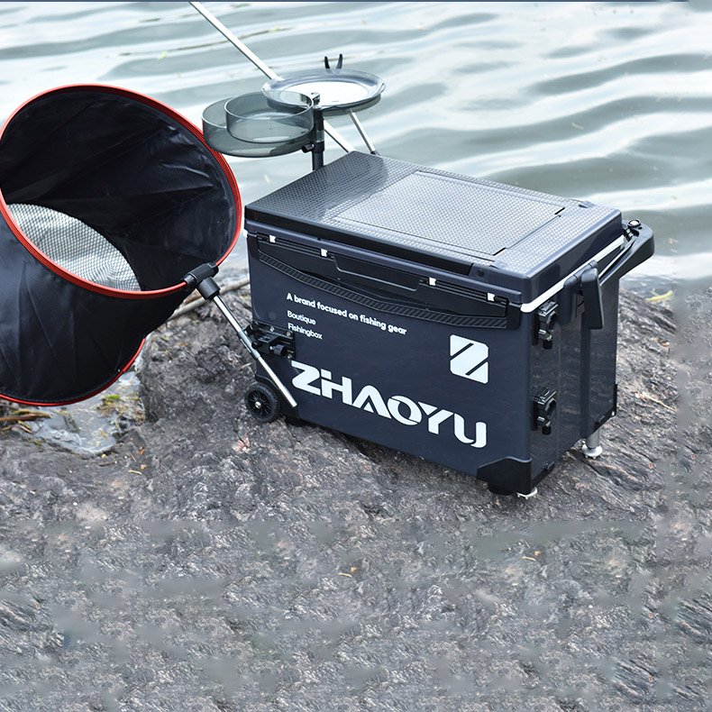 Large Capacity Portable Adjustable Height Fishing Lure Box Fishing Tackle Boxes With Seat