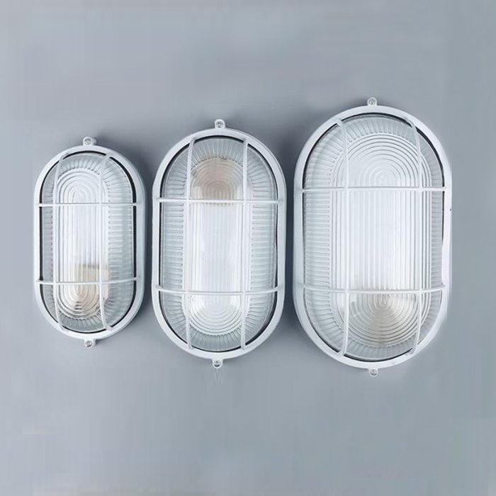 Moisture-proof Wall Glass Lamp Shade for Waterproof Bathroom Oval Circular Glass Lampshade Ship Shaped Glass Covering