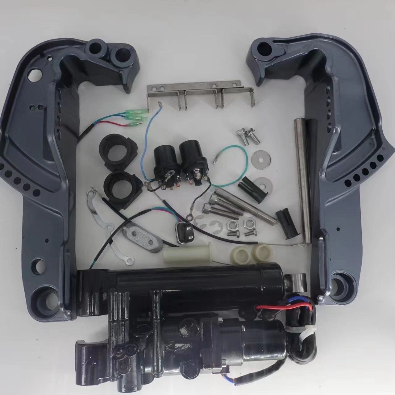 FULL Option Hydraulic Power Trim Remote Control Electric Start YAMABISI 2 Stroke 40hp Long Shaft Outboard Boat Motor Engine