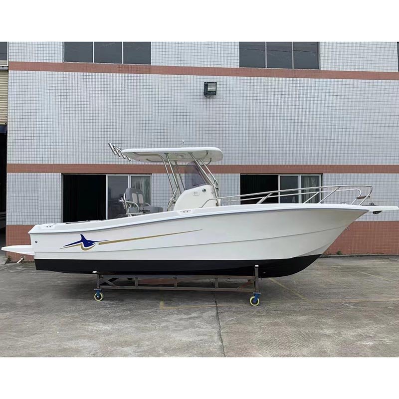 7m High Quality Fiberglass Hull Center Console Fishing Working Boat With Engine