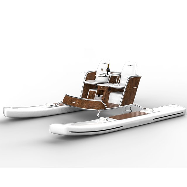 Ecocampor Classic 13ft Electric Engine Boat Double Hull Barge Boat Passenger Rent for Sale