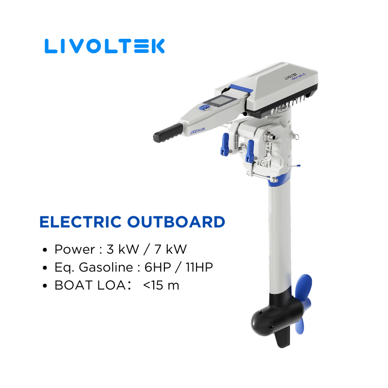 LIVOLTEK China Quality Factory 7HP 11HP New Outboard Electric Boat Motor 48V Pure Electric Propulsion on Sale for Speed Boat