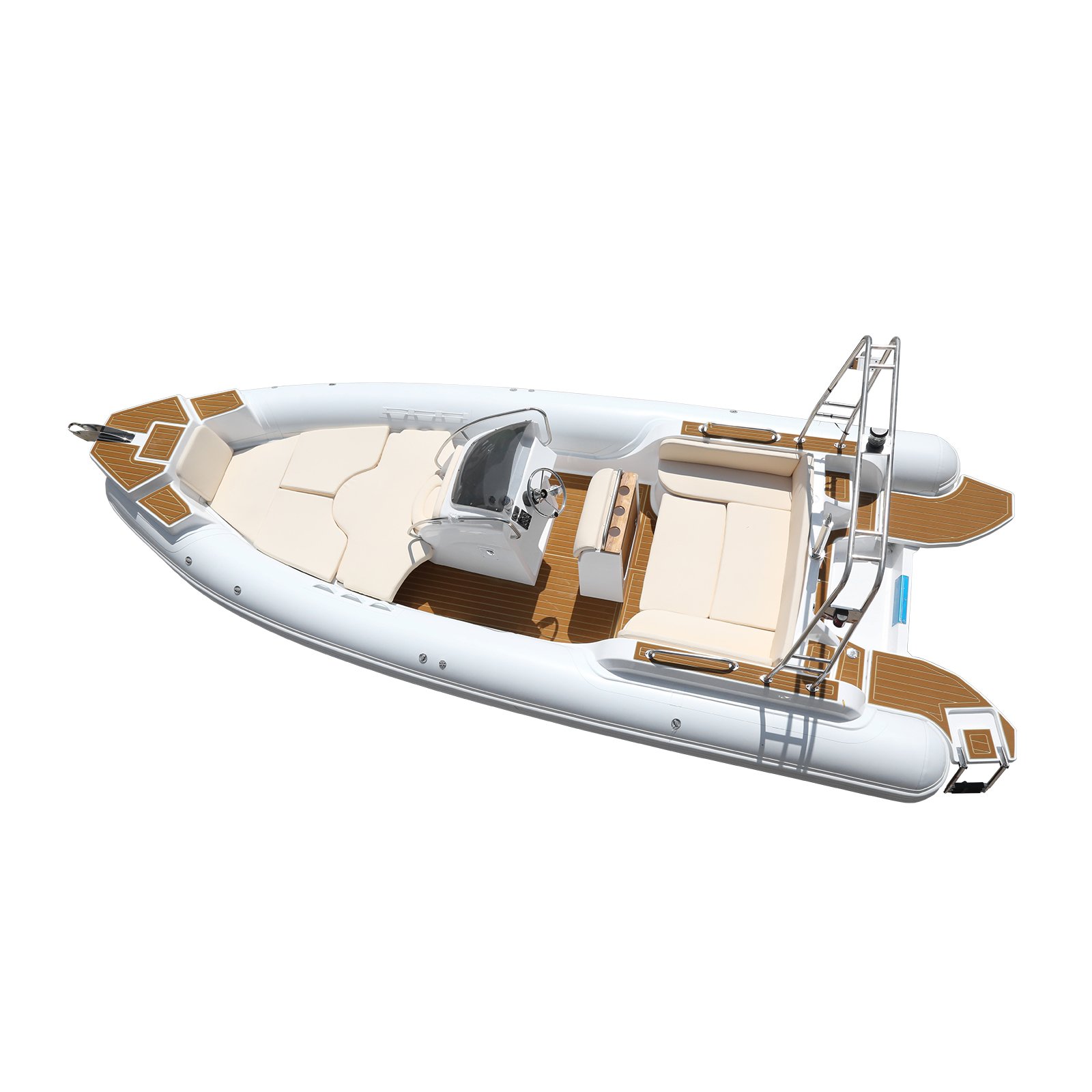 New Arrival CE Luxury 7m 23.3ft Hypalon PVC Inflatable Fishing Rowing Sport Yacht Fiberglass 200HP Engine for Lake Ocean Water