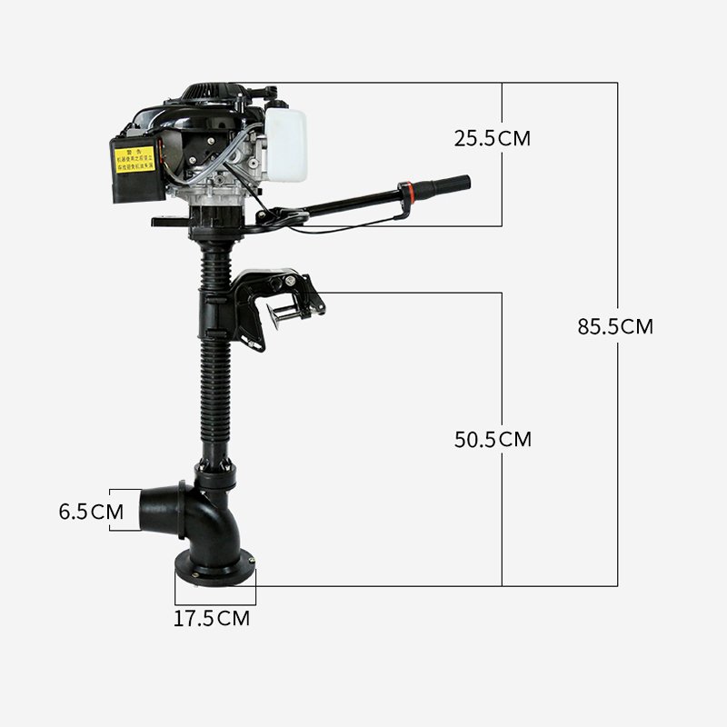 Boat Engine Hangkai 4 Stroke 4hp Wind Cooling Marine Motor 4Stroke for Rowing Boats Outboard Motors for Boat