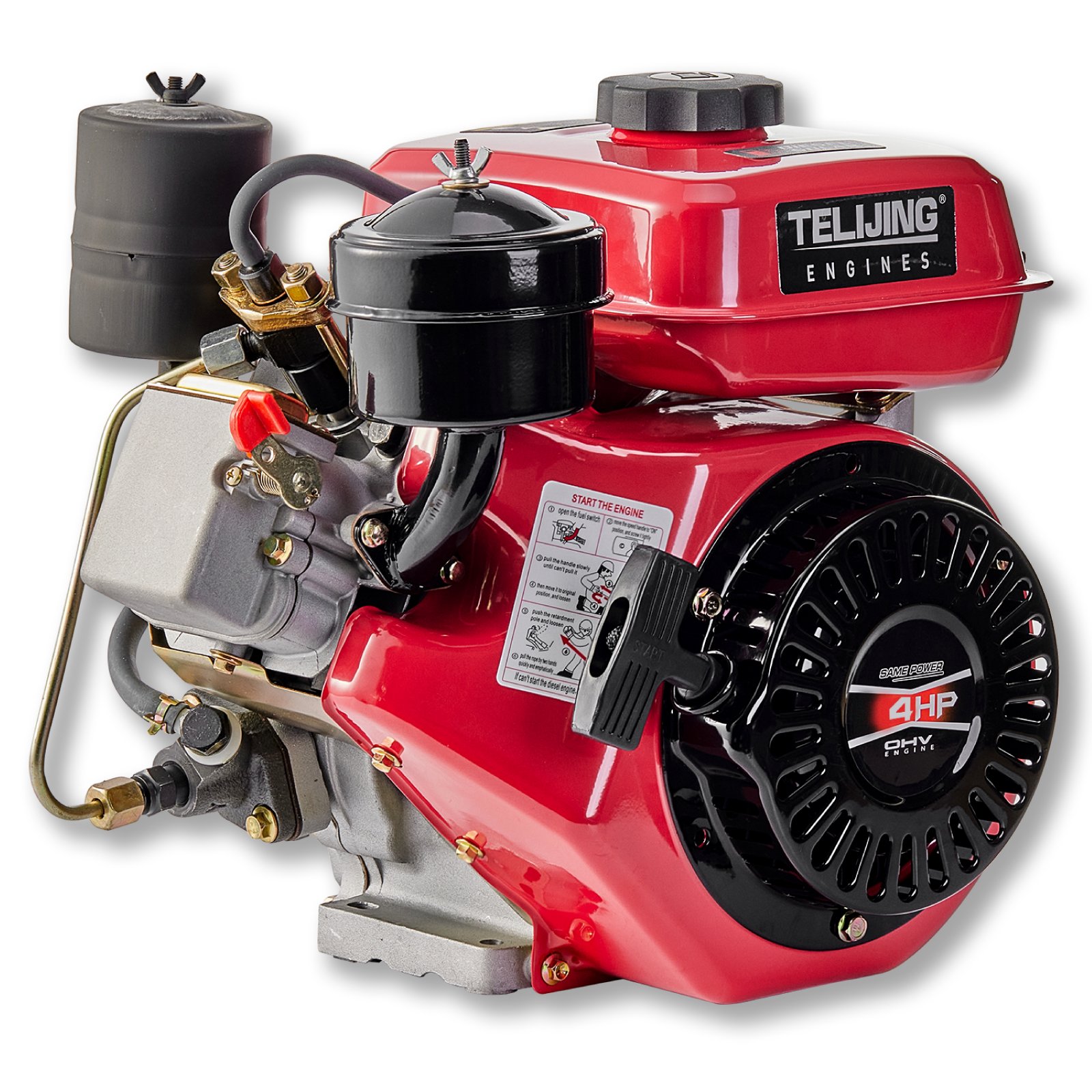 OHV Single Cylinder 170CF 4HP Diesel Engine 2.8kw/208c Fuel Efficient With Recoil Start Diesel Motor for Boat Agricultural Use