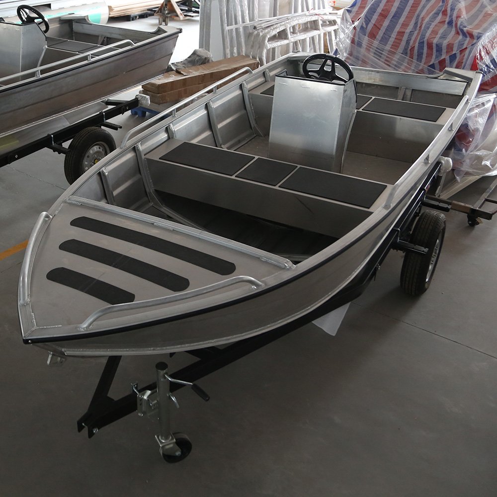 2025 New High Quality Aluminum Hull Aluminum Fishing Boats With Big Storage Space Rowing Skiff