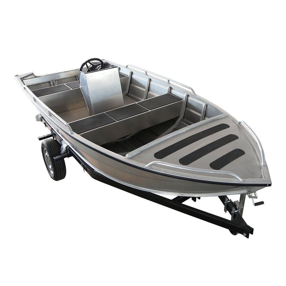 2025 New High Quality Aluminum Hull Aluminum Fishing Boats With Big Storage Space Rowing Skiff