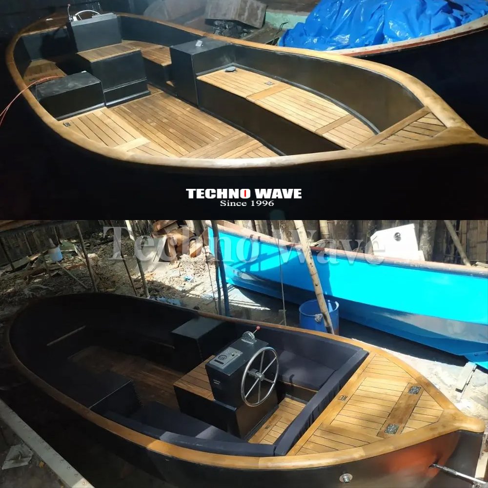 Premium Quality 7.50 Meter Dutch Sloep Boat Elegant Luxury Leisure Design Teak Wood Construction Fiberglass Hull Inboard Engine
